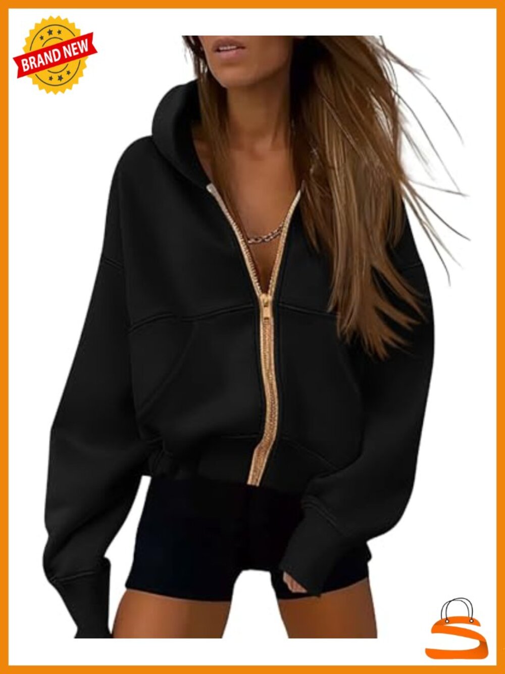 Women Zip Up Fleece Hoodie Sweatshirt Casual Fall Jacket